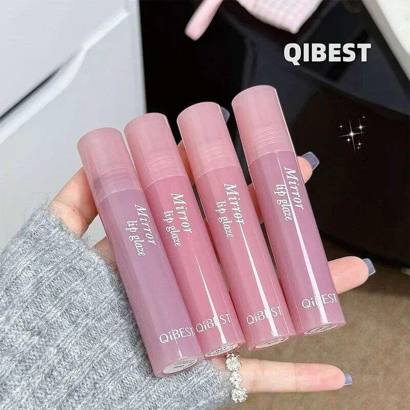 QIBEST Watery Oil Gloss Long Lasting Hydrating Glaze Non-Stick Glassy Stain Moisturizer Lip Tinit Pigment Cosmetics Z260310