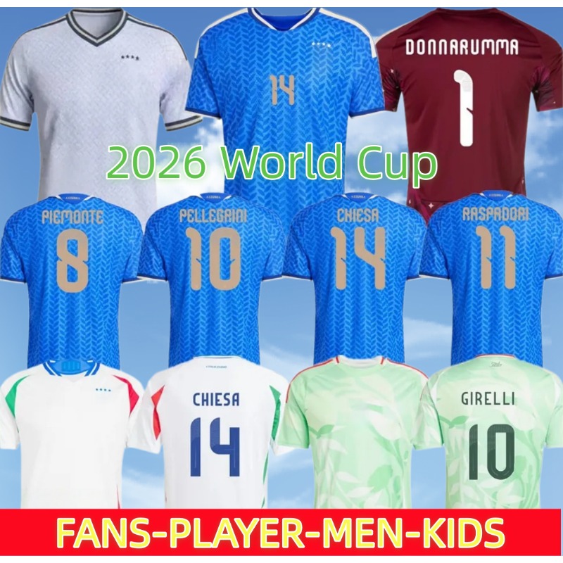 2026 World Cup italy soccer jerseys 26 27 Men kids kit Women football shirts away home RETEGUI BARELLA FRATTESI PELLEGRINI set goalkeeper National Team Sports