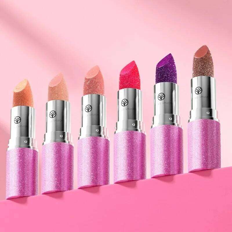 6 Colors Bold & Intense Glitter Lipstick Long Lasting Shimmer Metallic Pearlescent Lip Tint Eyeshadow Senior Lips Makeup Gifts Z260310