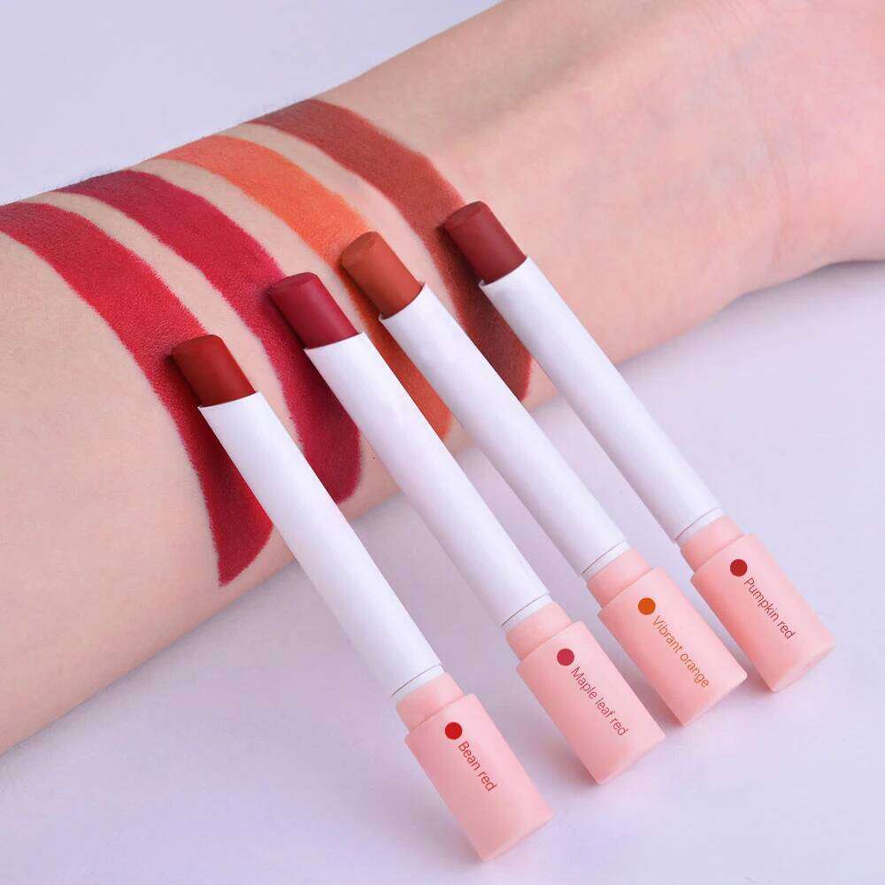 4 Colors Cigarette Lipstick Set Velvet Matte Waterproof Long-lasting Non-Stick Cup Lip Gloss Makeup for Women's Cosmetics Z260310