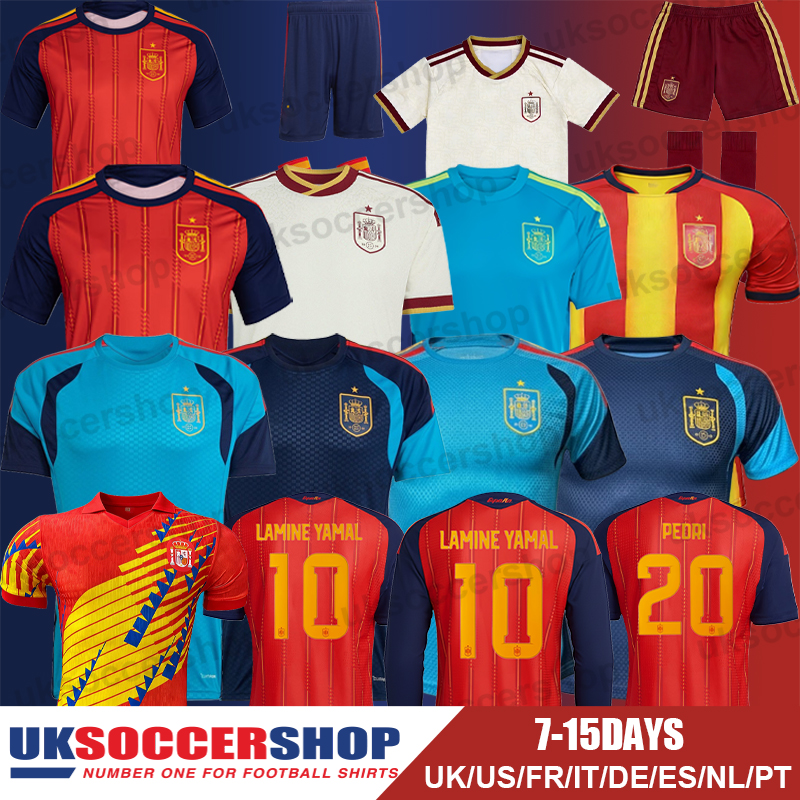 Spain Football Jerseys World Cup 2026 Soccer Jerseys Retro Football Shirts Tops Kits Men Kids Women Fans Player 3XL 4XL