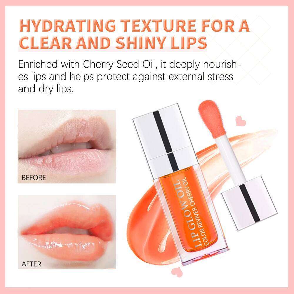 Lakerain Crystal Jelly Moisturizing Safety Gloss Makeup Sexy Plump Hydrating Glow Oil Tinted Lip Plumper Z260310