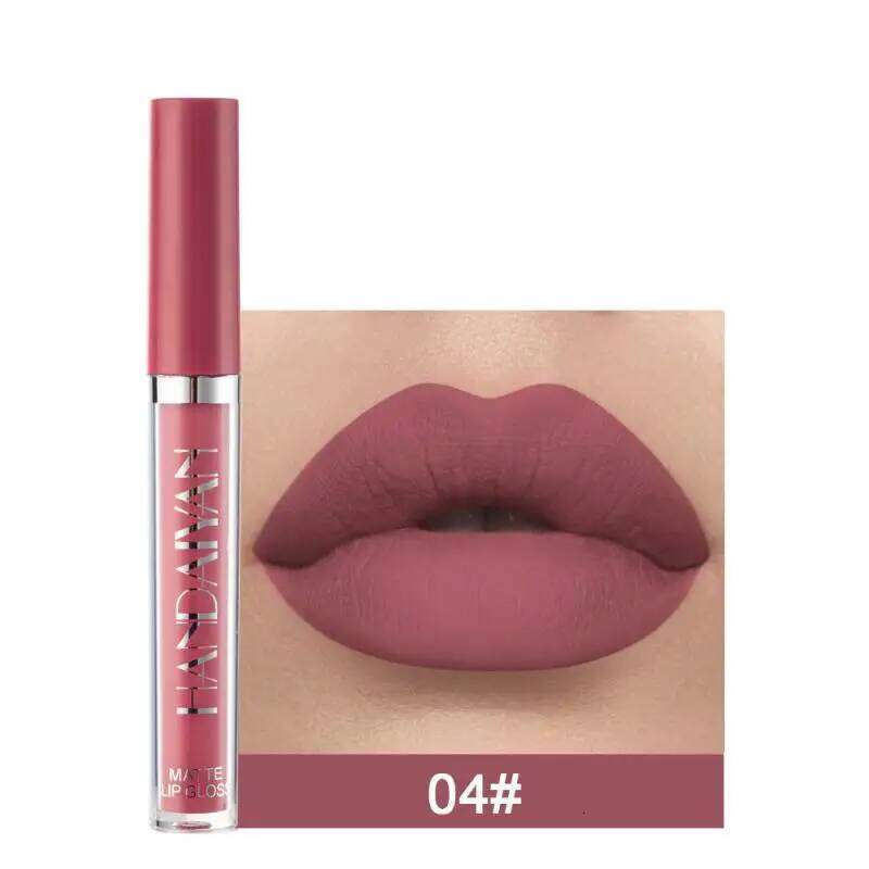 HANDAIYAN Matte Liquid Lipstick Velvet Pigments Gloss Waterproof Moisturizer Nonstick Cup Lip Tint Beauty Cosmetics TSLM1 Z260310