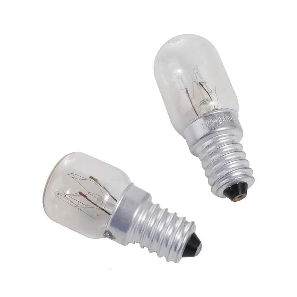 2pcs E14 Salt Lamp Bulb Vintage 15W Incandescent Bulbs Clear Glass High Temperature Resistant Salt Crystal Lamp Refrigerator H260310