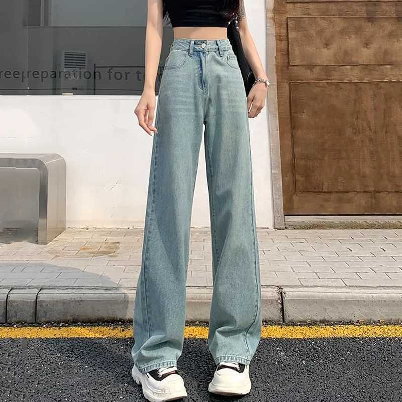 Girls Baggy Straight Leg Y2k Jeans Female Bow Embroidered Back Pocket Denim Pants Classic High Waist Casual Wide Leg Trousers M260310
