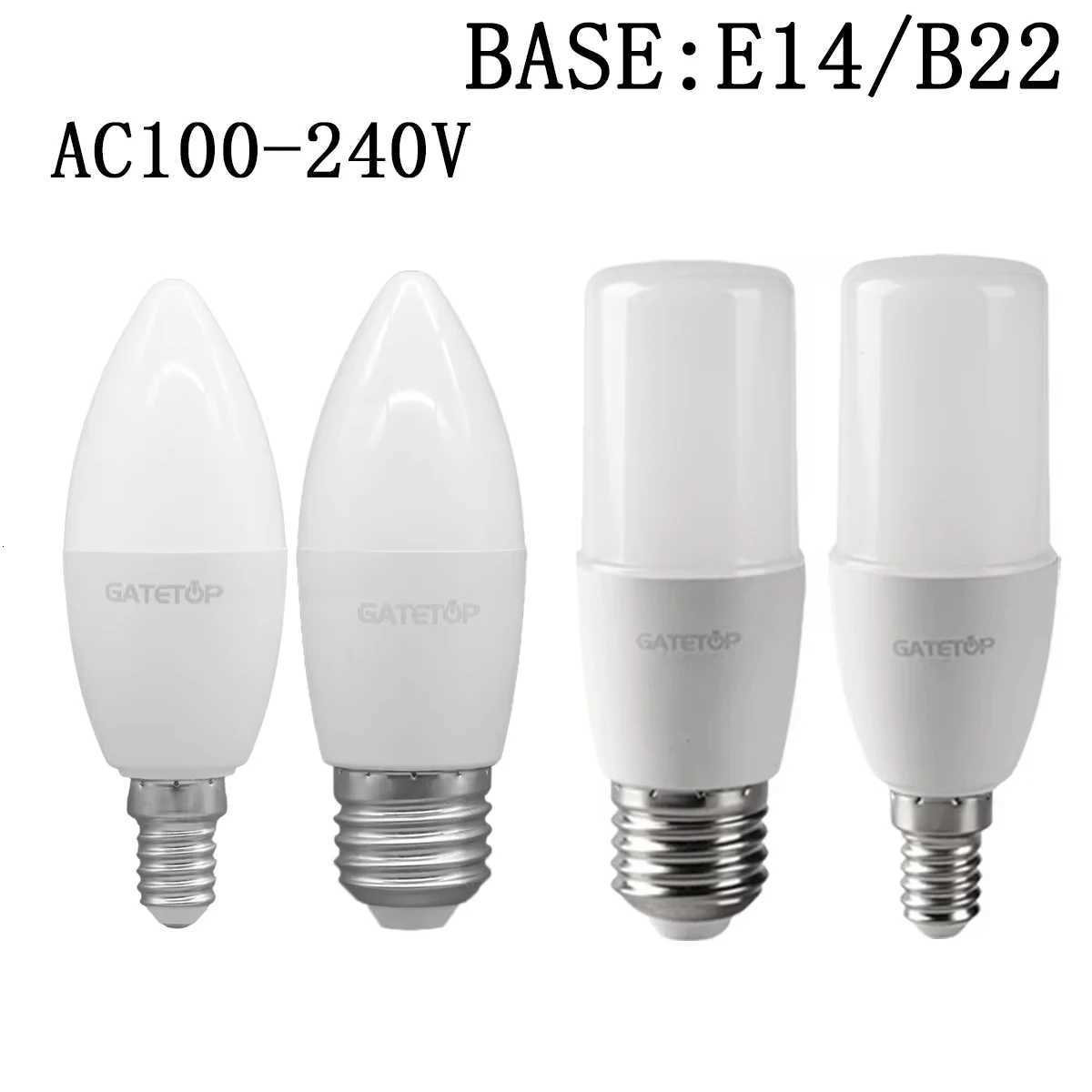 2-8pcs 220V 9W LED Candle Bulb E14/E27 Base C37 T37 - 4000K Daylight Natural Light4000K Ideal for Home Chandelier Decor H260310
