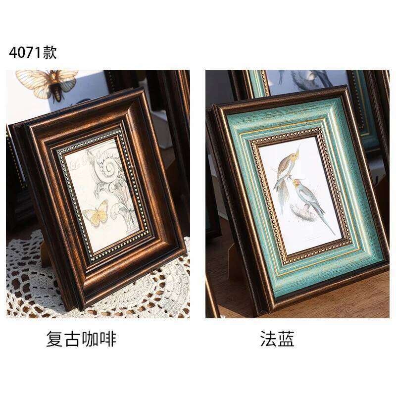 Vintage European Style with Free Photo Printing Elegant Table Display 6 7 8 10inch A4 Picture Frame Home Decor H260310 - view 6