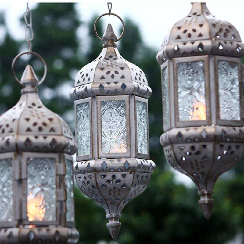 1PC Moroccan Candlestick Wall Hanging Holder Classic Metal Candle Lantern for Wedding Party Home Restaurant Decor H260310