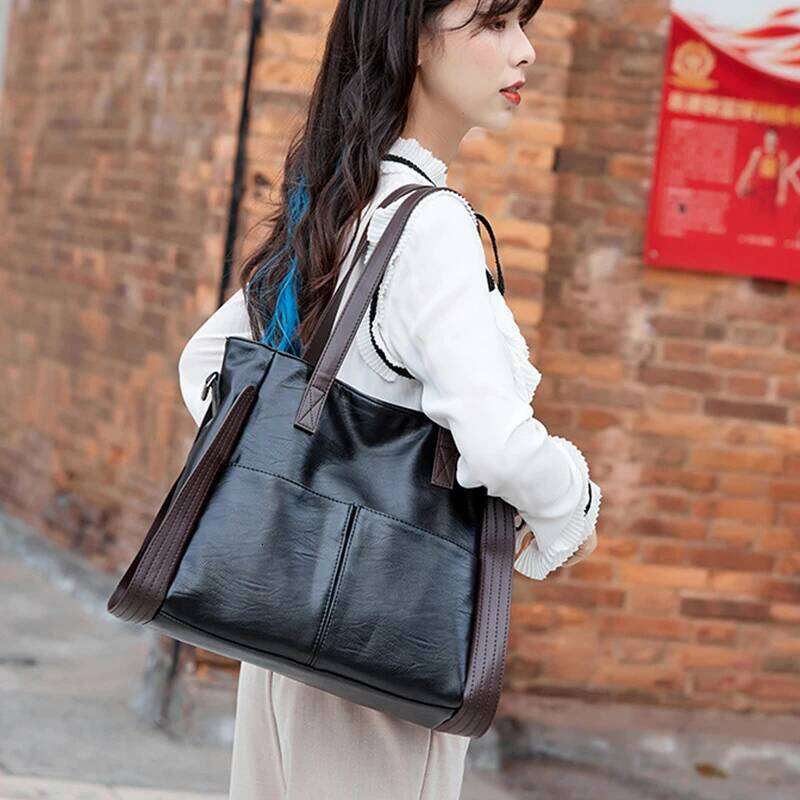 Soft Leather Women's Totes Bags High Capacity Shouldr Luxury Middle-aged Lady Top-handle Casual Armpit Bag Travel Pack XJ260310