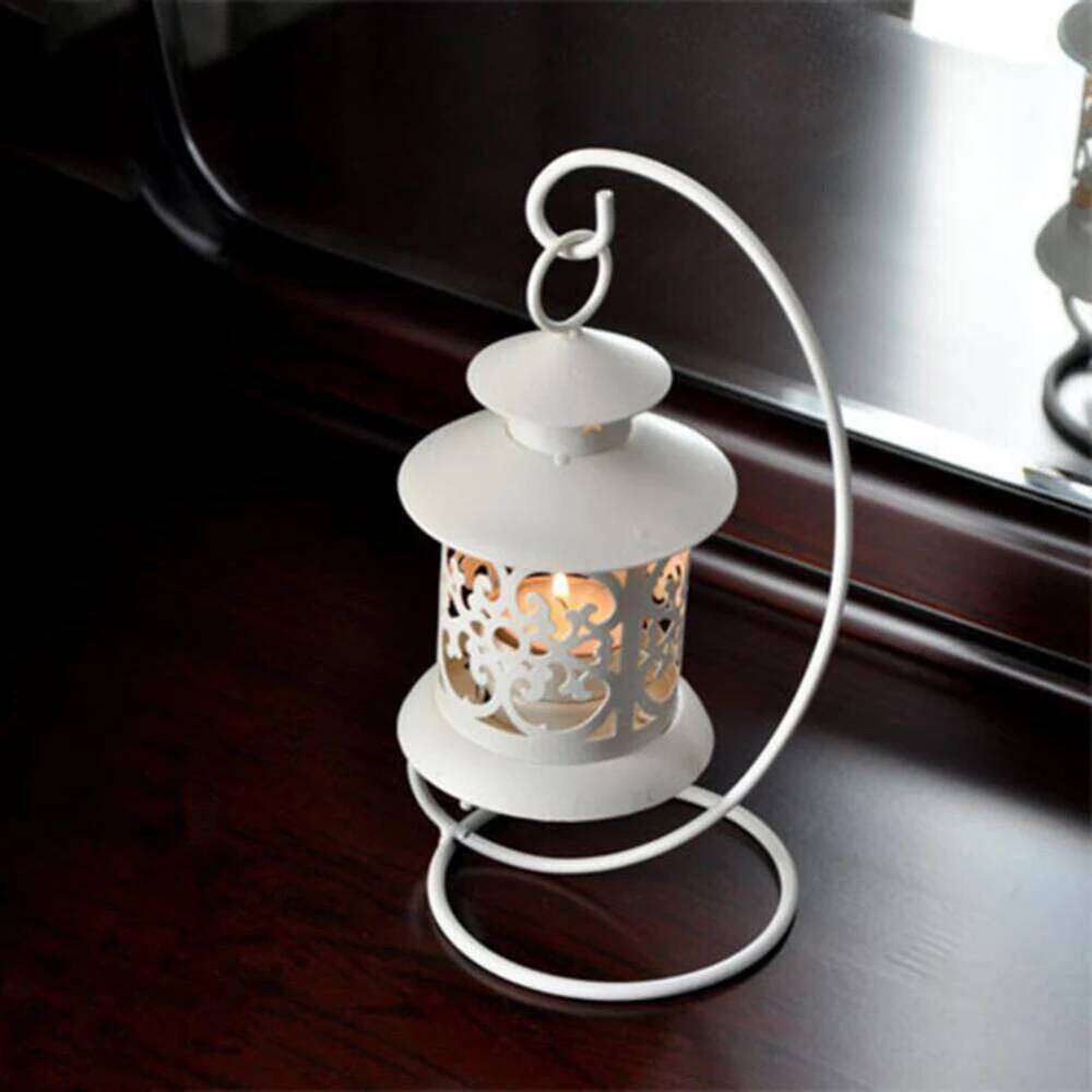 Creative Candelabros Hollow Hanging Birdcage Candle Holder Candlestick Iron Art Lantern Tabletop Garden Home Wedding Party Decor H260310
