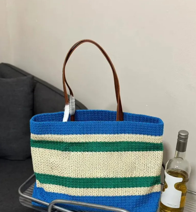 New Summer Fashion 2025ss women Designer Rainbow Crochet Tote Crossbody Weave Hobo Bag Summer School Handbag Shoulder Beach Travel women fashion brand Handbags 19