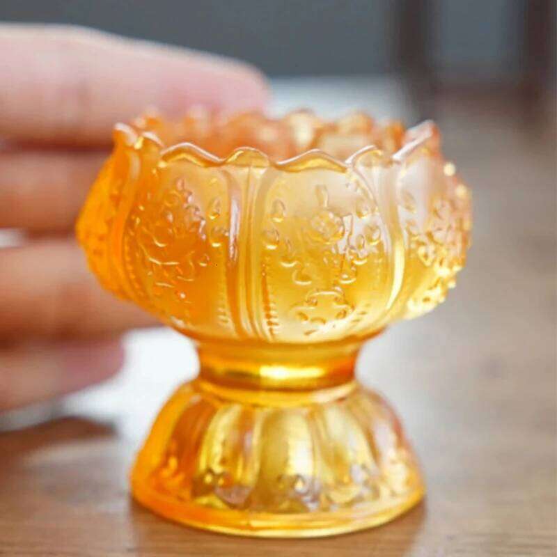 Lotus Floating, Decorated Candlestick, Supported By Buddhist Candles In The Color Of Northern Glaciers, Dining Table Decoration H260310