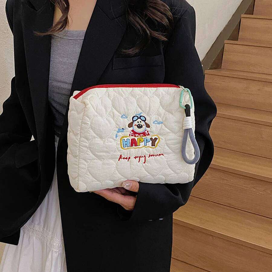 Cute Dog Portable Large Capaci Makeup Travel Toiletry Skin Care Product Storage Handheld Cosmetic Bag XJ260310