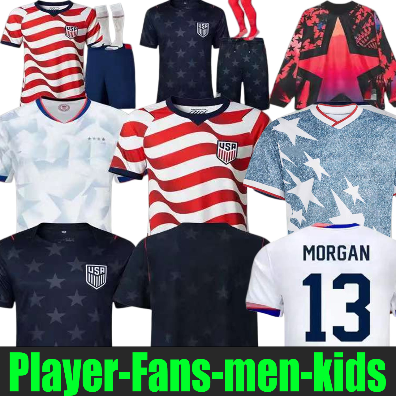 US 2026 PULISIC MCKENNIE Football Jersey ERTZ ALTIDORE PRESS WOOD MORGAN LLOYD 2025 2026 America Football Shirt United States Camisetas USA USMNT PLAYER Men KitS 888