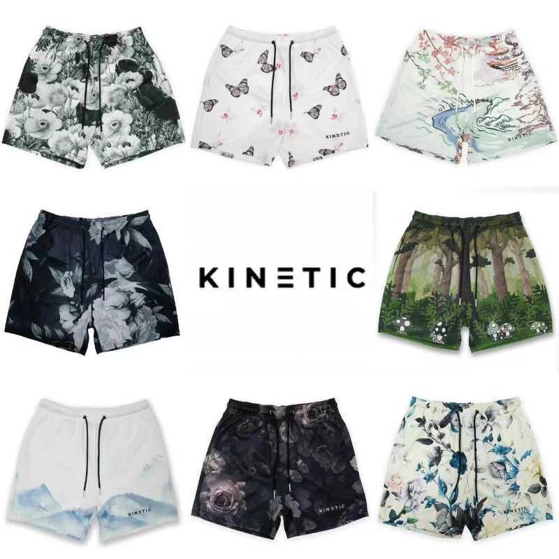 KINETIC Print Trend Shorts Casual Shorts Mens Gym Fitness Sports Streetwear Short Pants Quick Dry Mesh Loose Basketball Shorts N260310