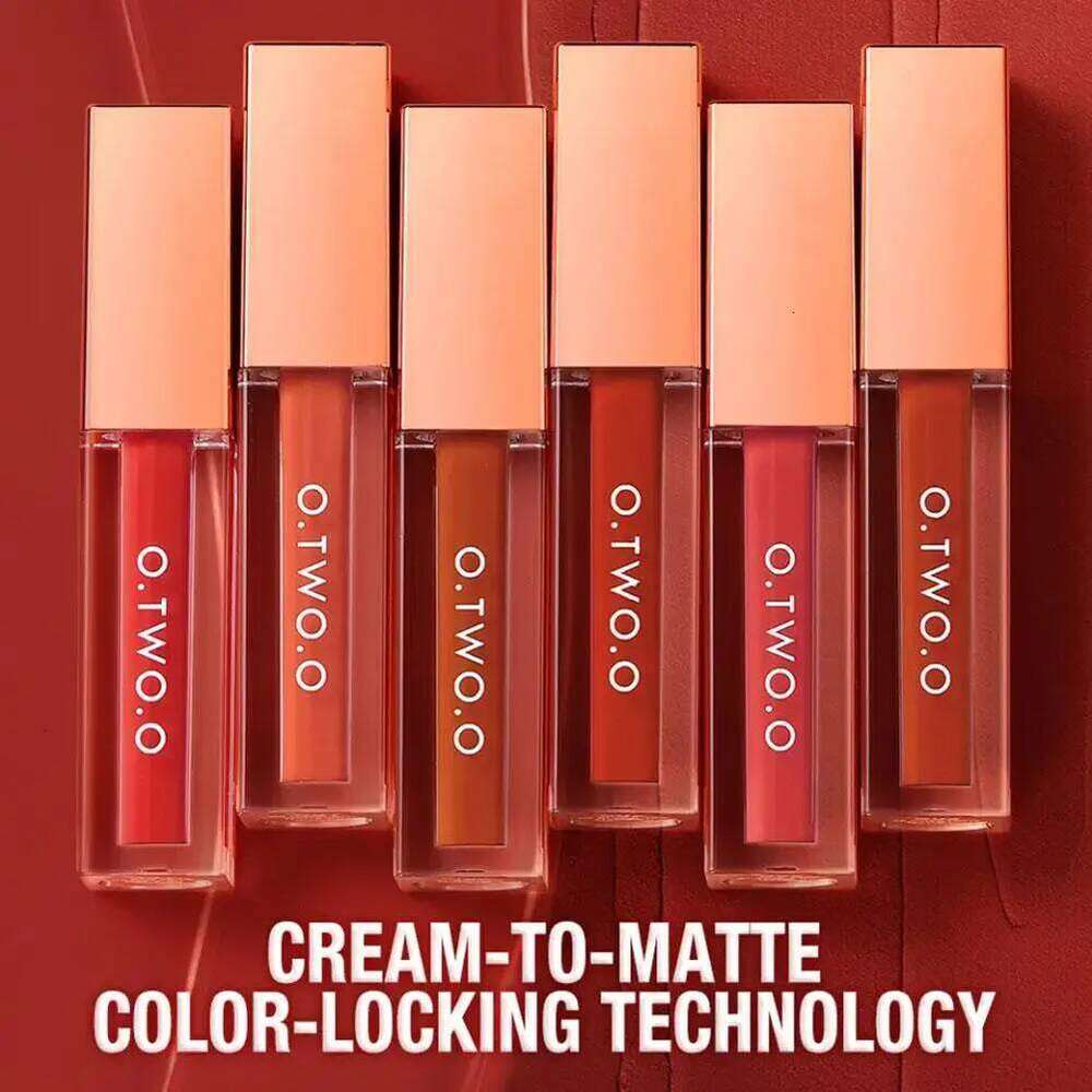 O.TWO.O Velvet Matte Liquid Lipstick 3 Colors Waterproof Long Lasting Non-Stick Cup Formula Makeup Lip Tint for Women Z260310