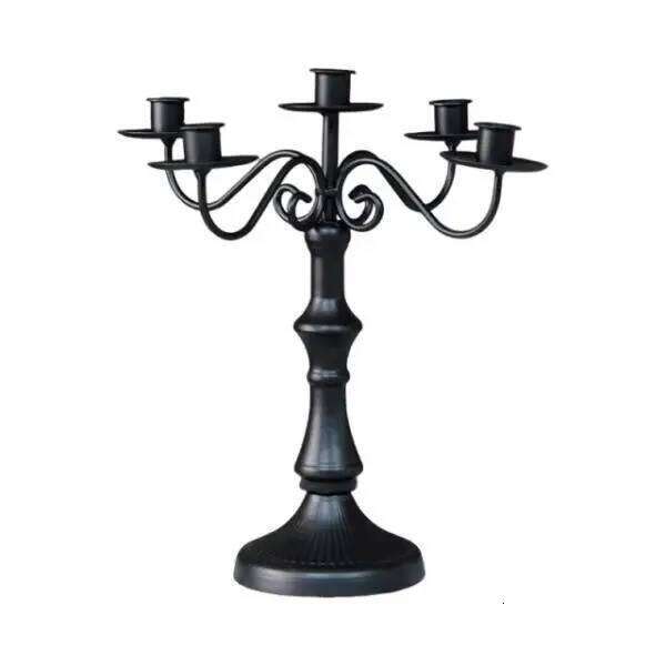 Multi Arm Candelabra Iron Candelabrum Club Candle Stand Candlestick Holder for Halloween Kitchen Counter Housewarming Dinner H260310