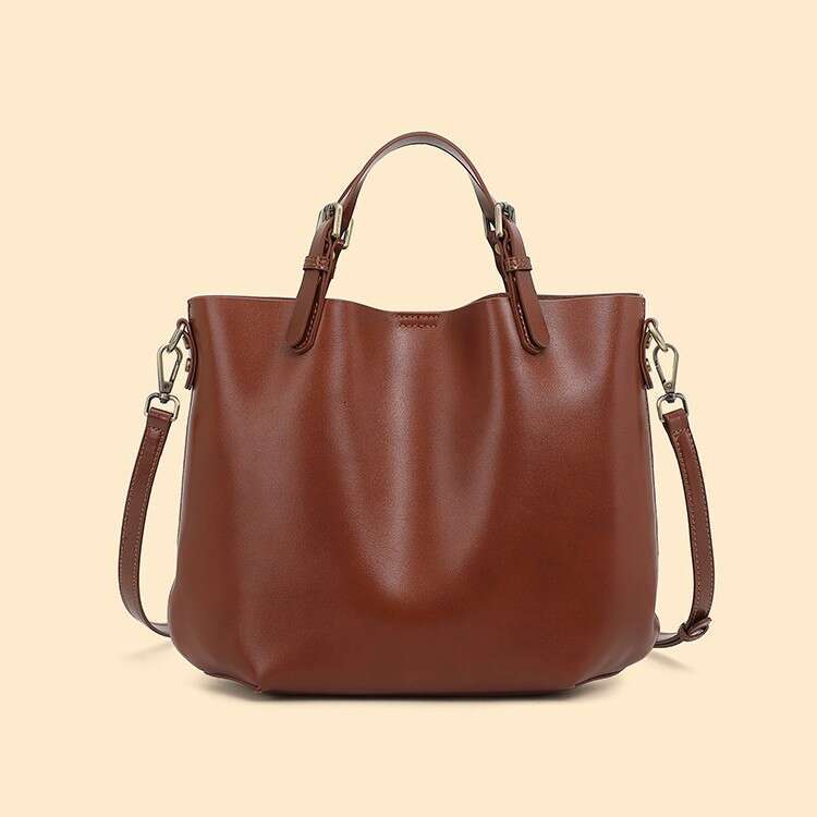 Luxury Shoulder Bags Totes Hobo Top Layer Cowhide Simple Large Capacity Commuter Tote Versatile High End Feel Handheld Crossbody Bucket Bag For Women 