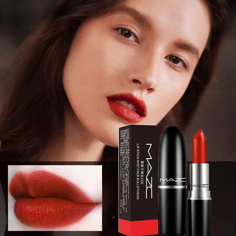 Bullet nose fog face matt moisturizing retro mouth red lipstick not easy to fade while holding makeup Z260310