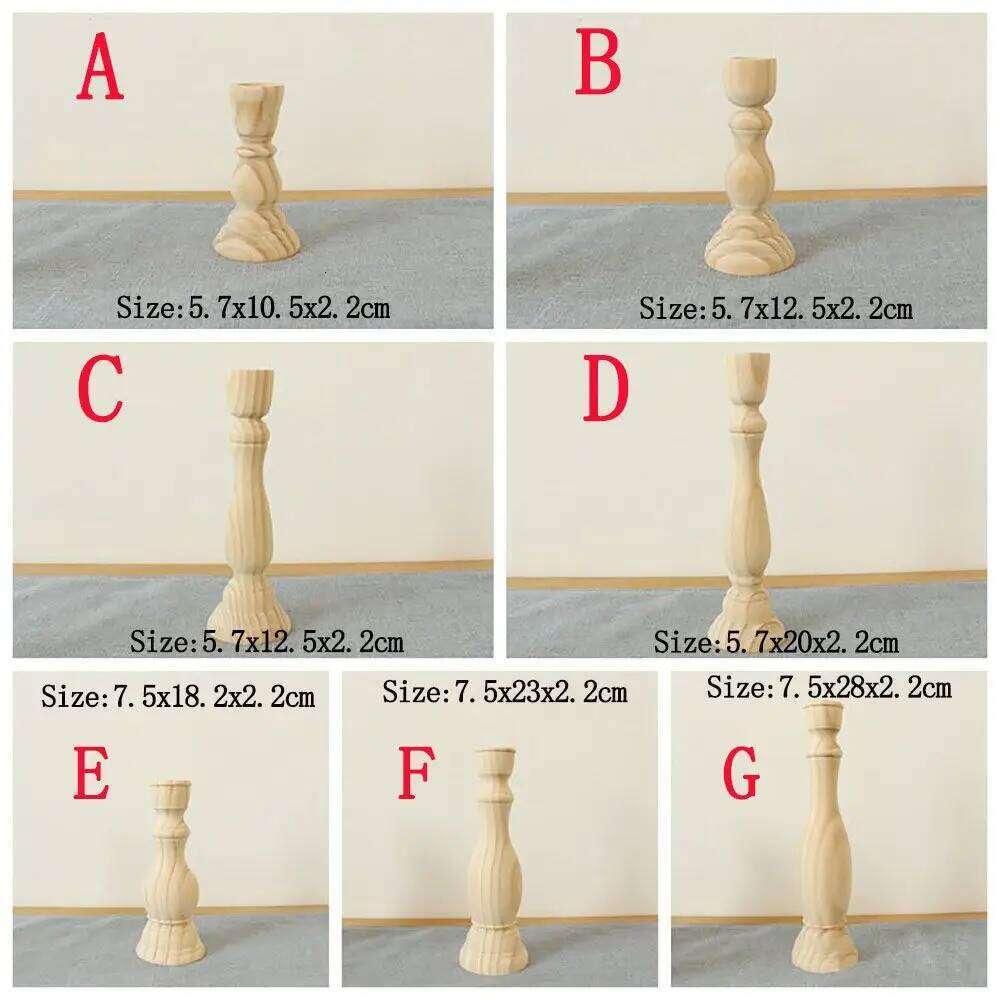 Craft For Party Home Wedding Unpainted Retro Decorations Stand Candlesticks Candelabros Candle Holders H260310