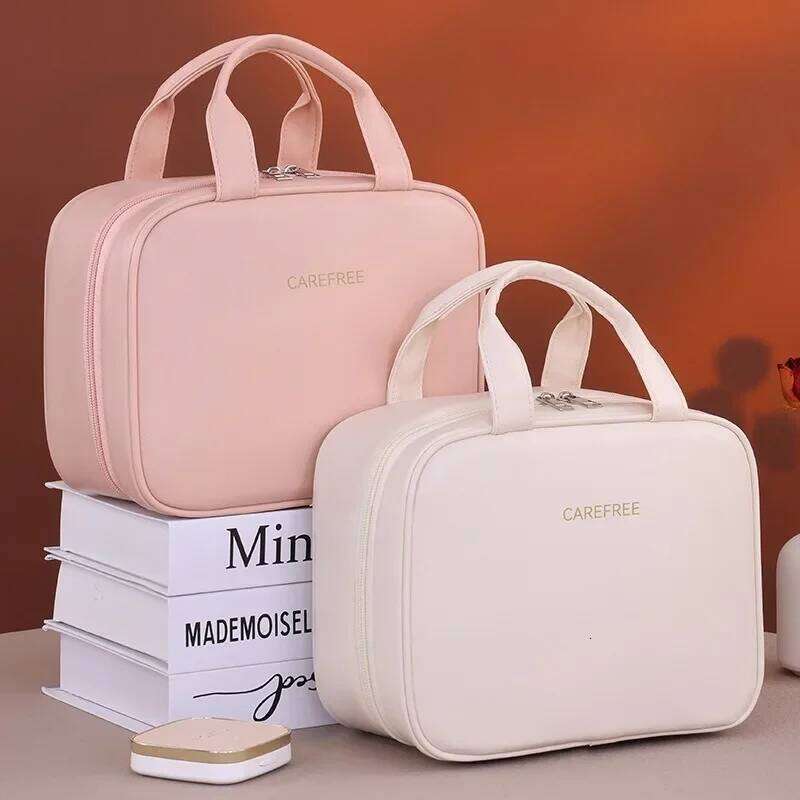 Large Capacity PU Waterproof Cosmetic Bag Women Multifunctional Makeup Organizer with Compartments, for Travel & Daily Use XJ260310