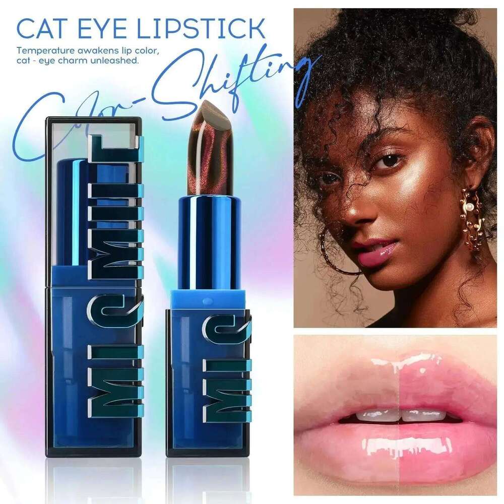 Color Changing Lipstick Set 4PCS Warm Tones Cat Eye Glitter Diamond Shine Moisturizing Non Stick Lip Makeup Kit Waterproof Z260310