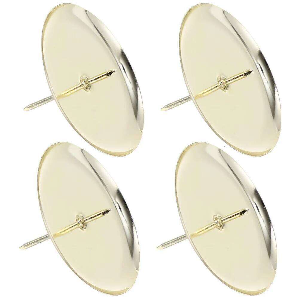 4pcs Glossy Metal Holder Round Pillar Stand for Wedding Home Decor Tea Light Fixing Plate Modern Table Ornament H260310