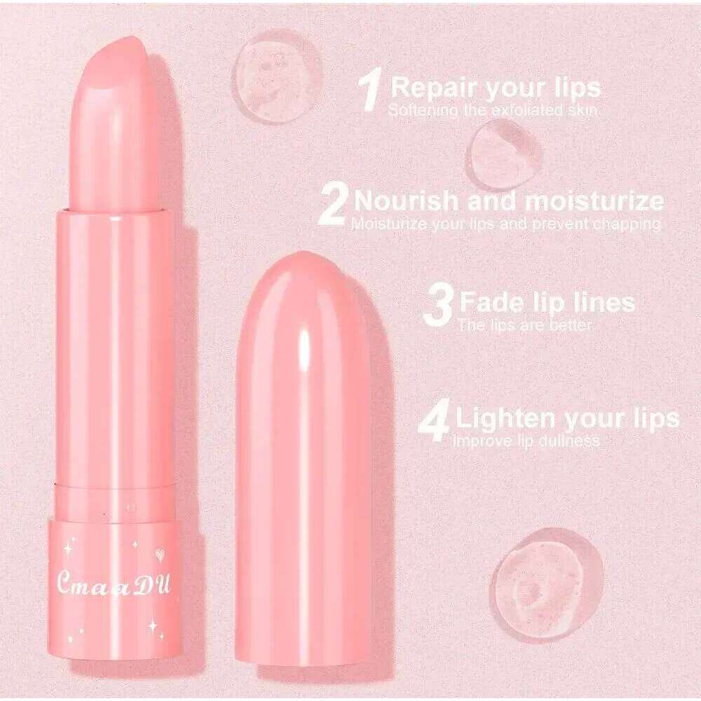CmaaDu 6Color Waterproof Fruit Color Tinted Shine Changing Moisturizing Nourishing Glow Play Lip Balm lipstick Colour Care Z260310