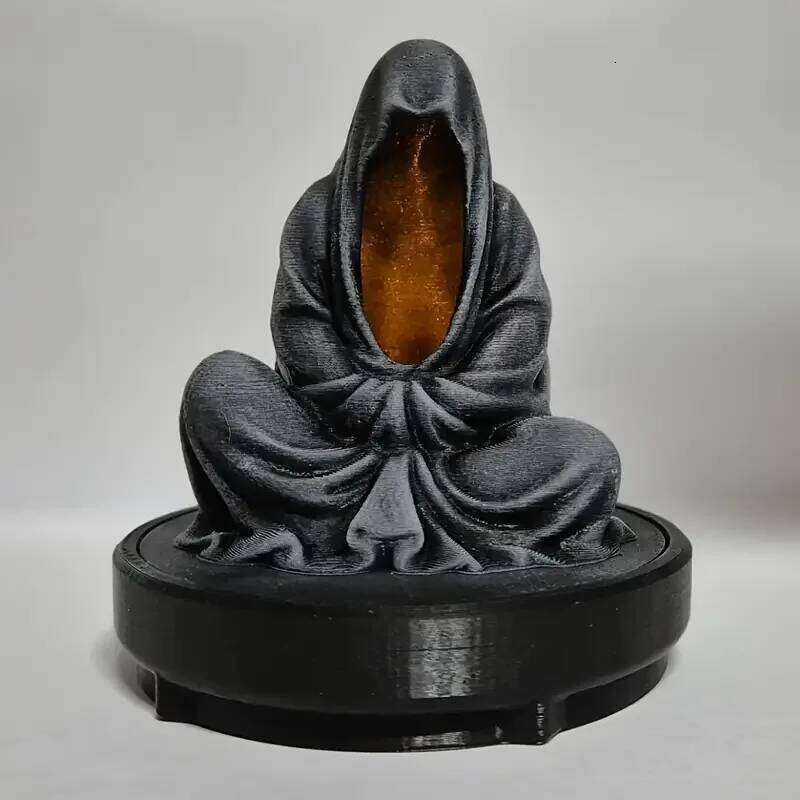 Grim Reaper Candle Holder - Spooky Halloween Decor, Durable Plastic Tabletop Statue for Meditation & Gothic Home Accents H260310