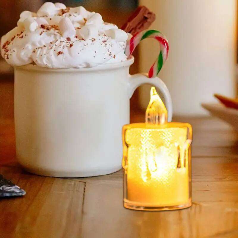 Battery Operated Table Centrepiece Candle 24X Flashing Battery-Powered LED Small Candles Suitable For Weddings Dining H260310