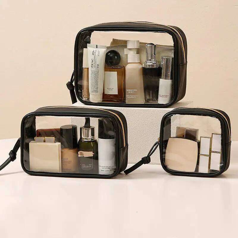 PVC Clear Makeup Case Toiletry Multipurpose Travel Kit Portable Large Capacity Dust Proof Organizer Transparent Storage Bag XJ260310