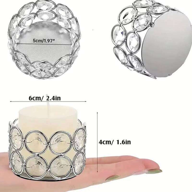 1/2PC Crystal Tealight Holders Glass Desktop Candle Holder Ornament Home Table Bedroom Wedding Party Decor Creative Gifts H260310