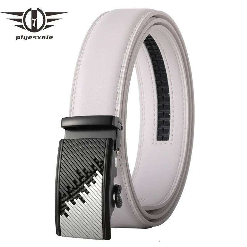 Brown Grey Blue Black White Belts For Men Luxury Designer Brand Leather Belt Male 2025 New Automatic Buckle Cinto Masculino B540 H260310