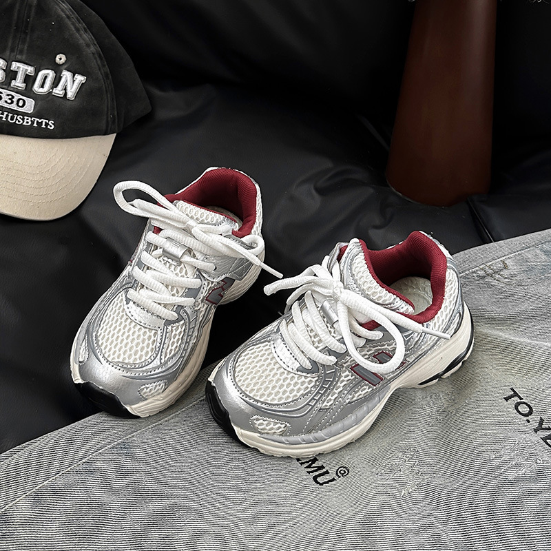 free shipping designer shoes for kids running shoes blue sliver Fashionable and versatile outdoor sneakers sport shoes