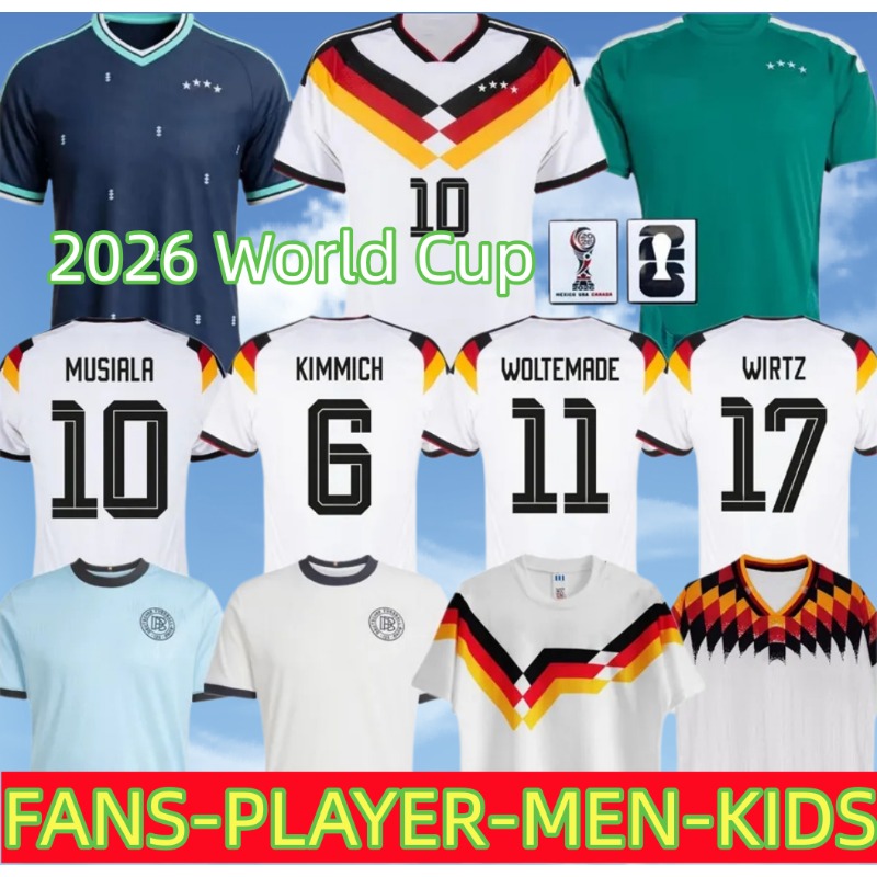 2026 Germany 125 Year Anniversary Soccer Jerseys Player HUMMELS GNABRY WERNER MUSIALA MULLER HAVERTZ WIRTZ PAVLOVIC GUNDOGAN Men Kids women Football Shirts Kids
