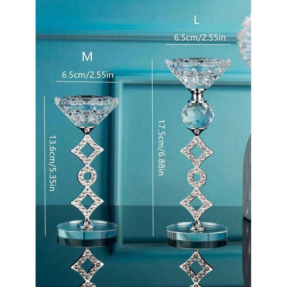 Light Luxury Crystal Candlestick Halloween Spooky Festival Holiday Room Decor Gift H260310