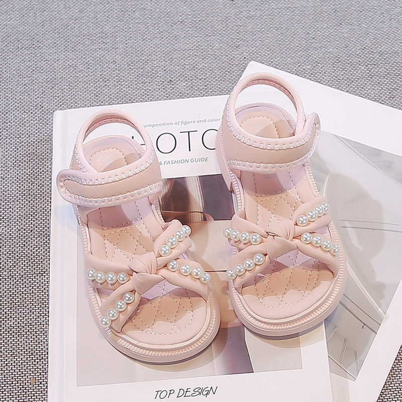 Free shipping Hot Sale Girls Summer Sandals Toddler Kids Soft Bottom Non-slip Outdoor Beach Shoes Size26-36