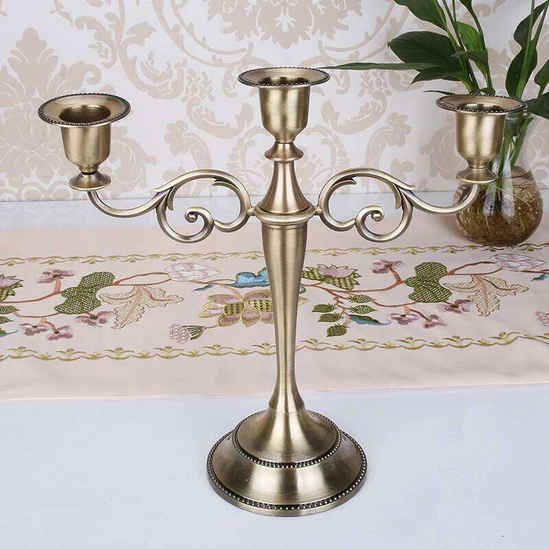 Hot Metal Silver/Gold Plated Candle Holders 7-Arms Stand Zinc Alloy High Quality Pillar For Wedding Portavelas Candelabra H260310