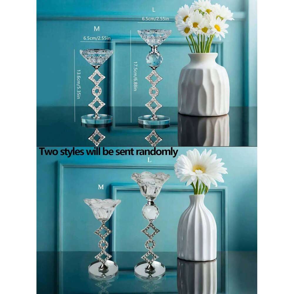 Light Luxury Crystal Candlestick Halloween Spooky Festival Holiday Room Decor Gift H260310