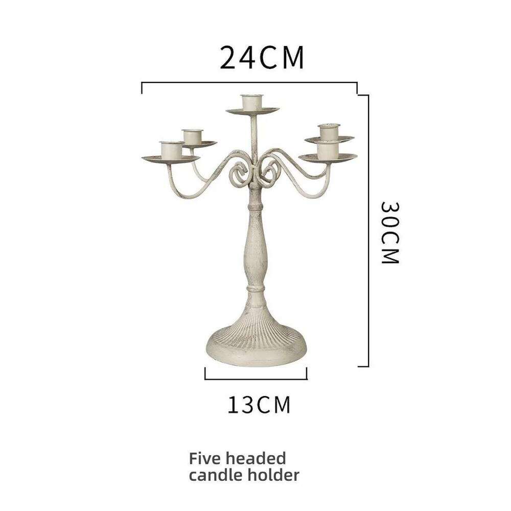 Gold Metal Taper Candle Holder for Wedding Ceremony - Elegant Long Candlesticks, Church Aisle Decor, Bridal Party H260310