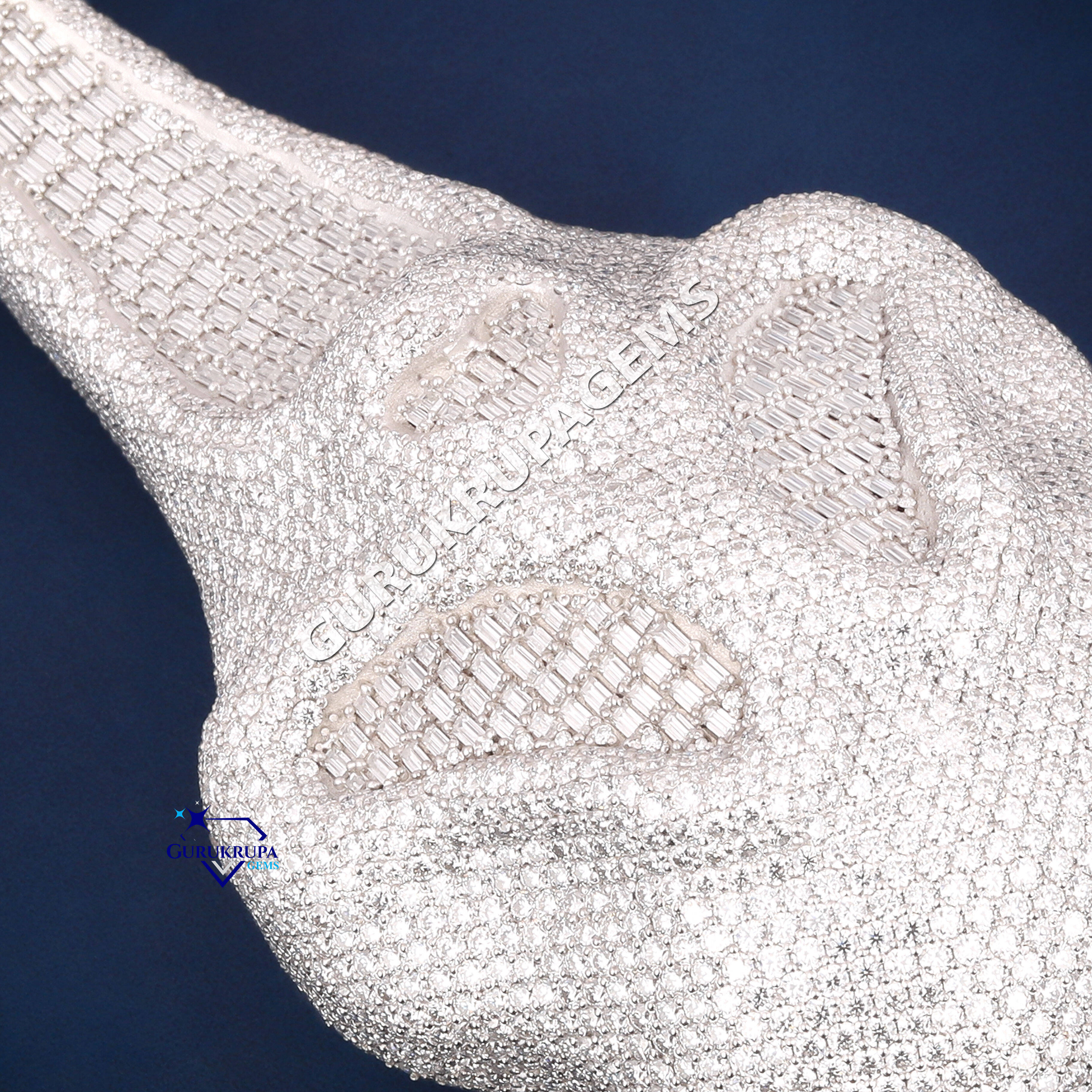 925 Silver Moissanite Iced Out Scream Mask Pendant Hip Hop Bling Baguette Ghost Face Charm Necklace for Men Jewelry