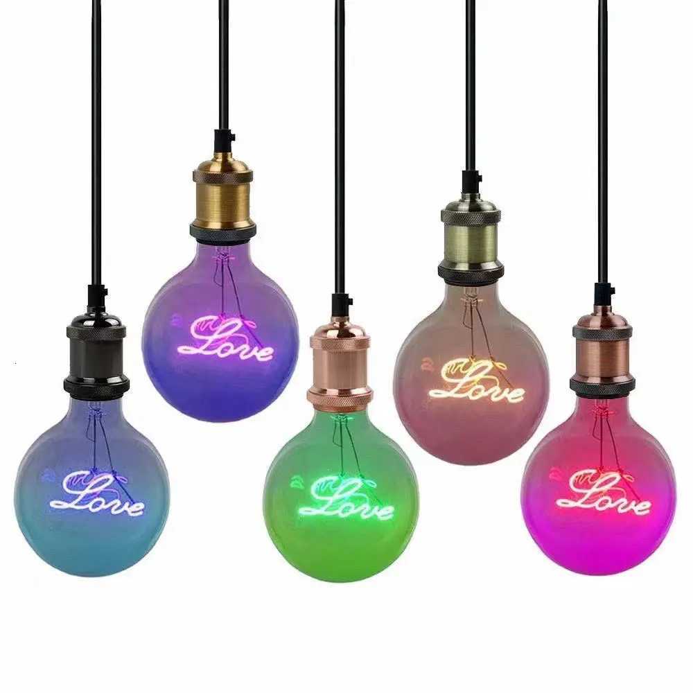 LED COB G125 4W 220V 110V Dimmable Warm white Edison Bulb E27 Ambient alphabet Filament Light Bedroom Energy Saving Super Bright H260310