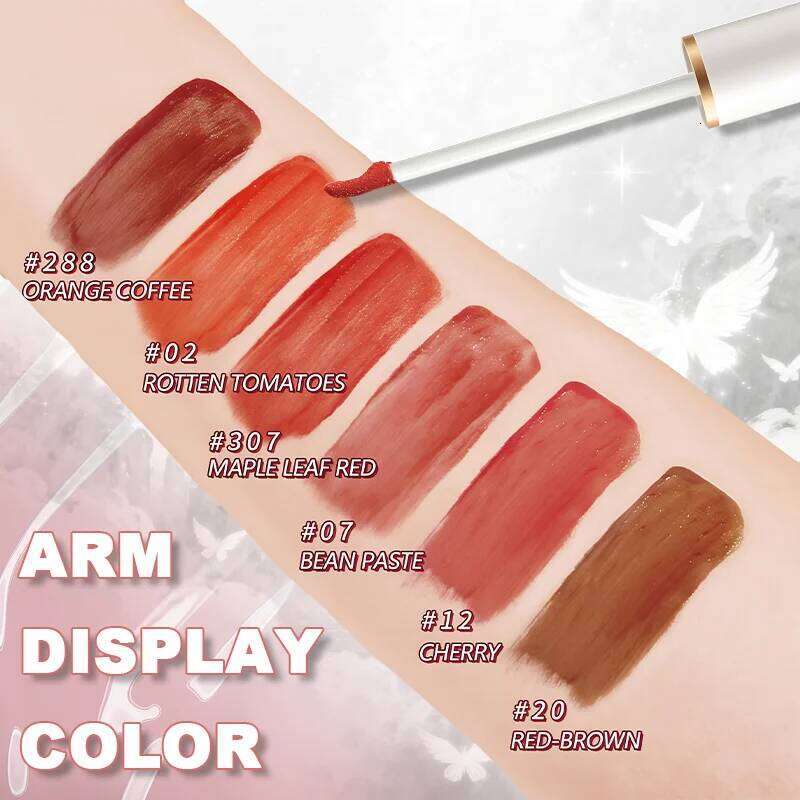 Matte Liquid Lipstick Makeup, Waterproof Non-fading Non-stick Cup, Smooth Misty Finish for Fuller Lips, Rich Color Rendering Z260310