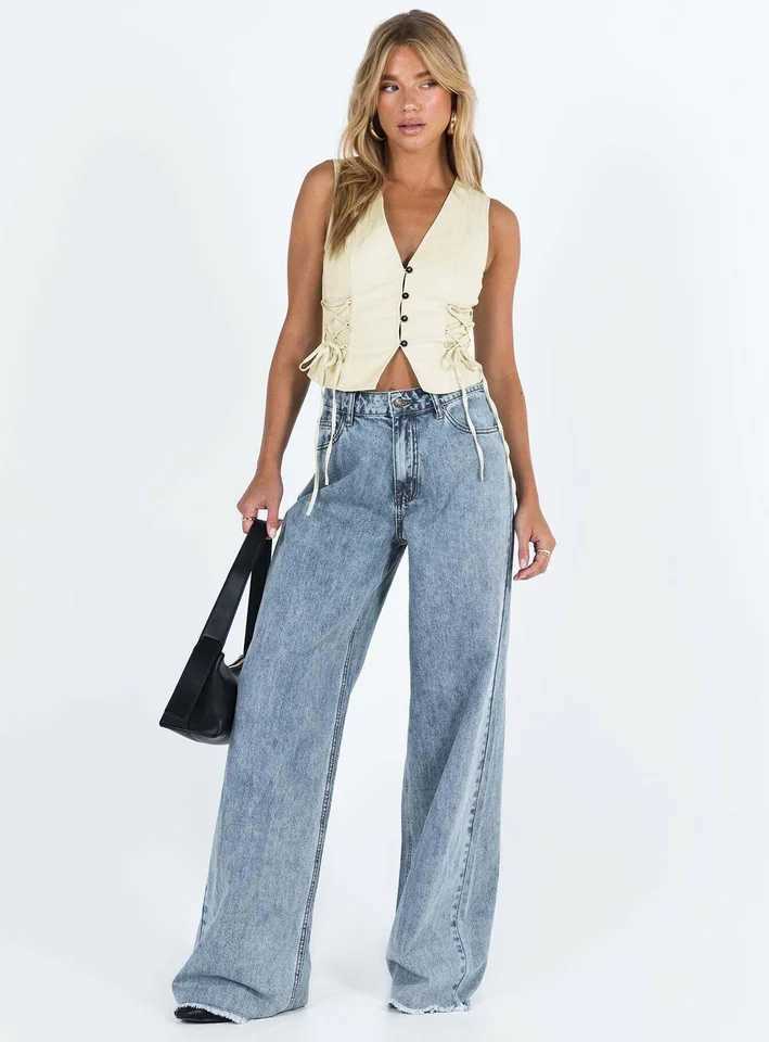 European and American casual loose denim pants for women M260310