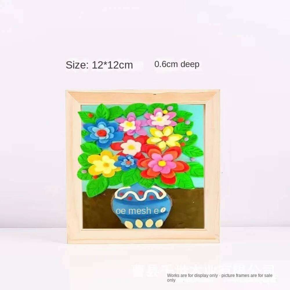 Blank Clay Frame Multi Size Creartive Wooden Photo Holder DIY Party Decor Desktop Ornament Children Painting Drawing H260310 - view 5