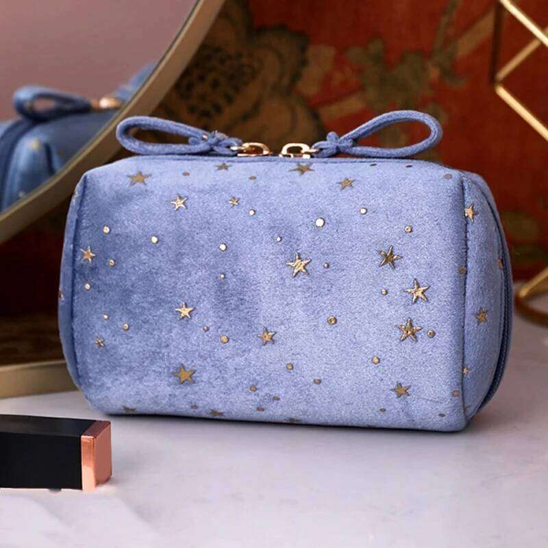 Velvet Makeup Organizer Soft Girl Lipstick Storage Women Toiletry Beauty Make Up Case Pouch Portable Cosmetic Bag XJ260310