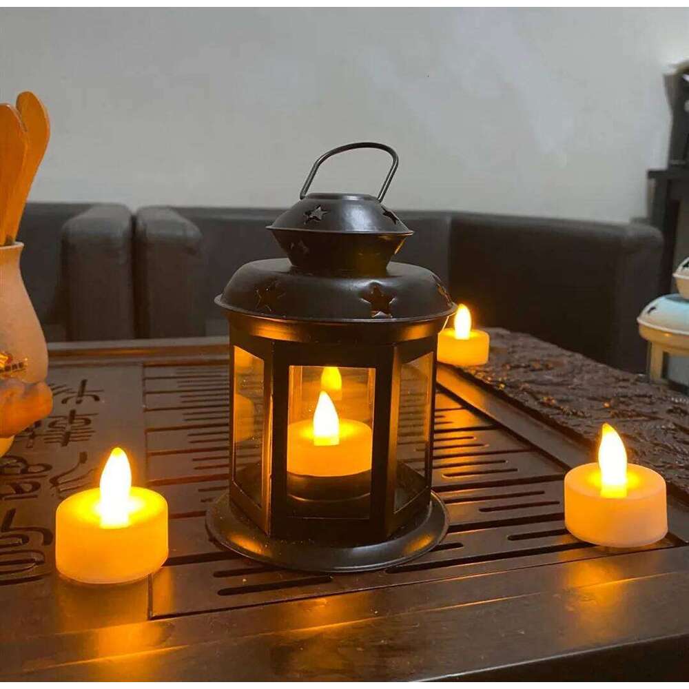 Outdoor Iron Wind-proof Lamp Candle Holder Candlestick Ornament Decoration Vintage Elegant Style For HomeBirthdays Wedding Party H260310