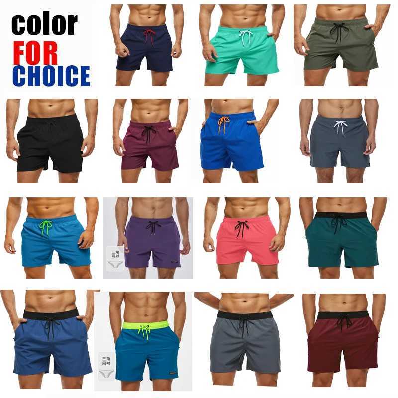 Escatch Brand Summer Swimming Shorts Men Fashion Sport Breathable Elastic Waist Mesh Liner With Pocket Bermudas Masculina Shorts N260310