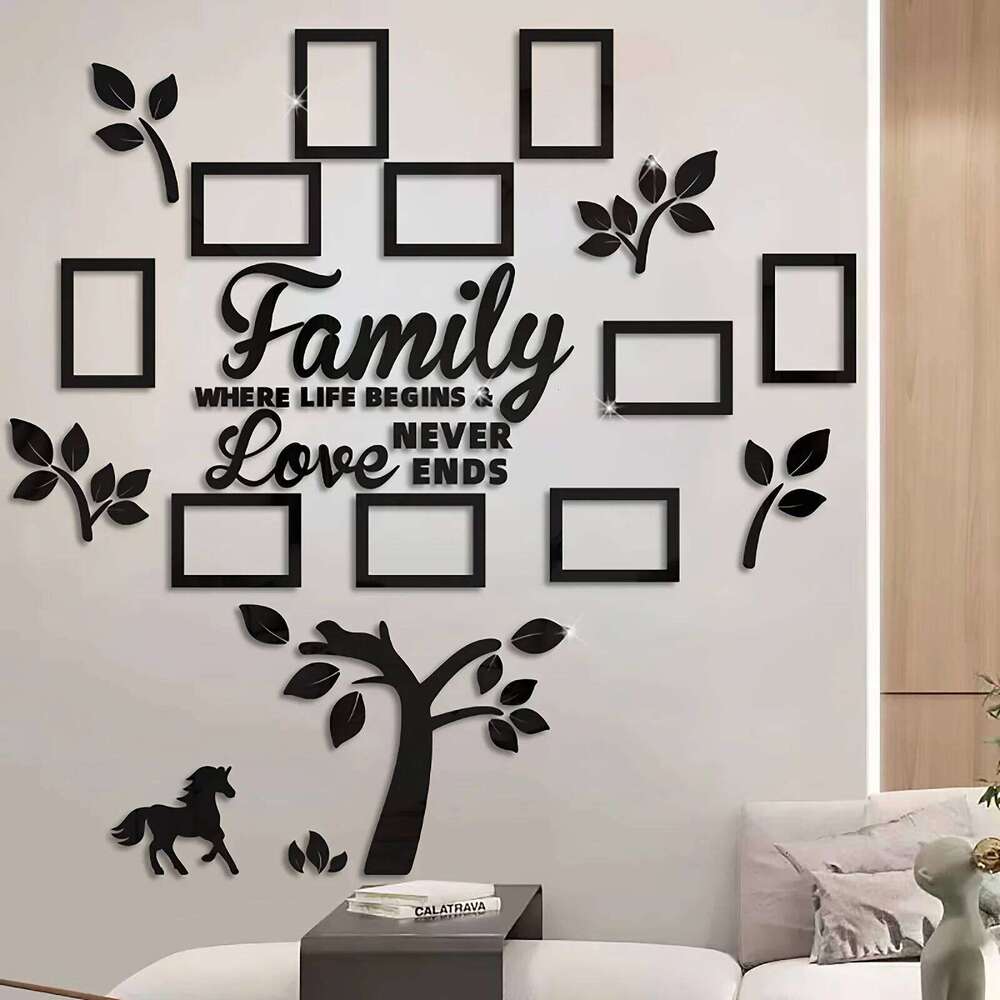 3D Acrylic Photo Frame Wall Decorations with Poster Templates Collage Gallery Family Wedding Back to School Anniversary H260310 - view 6