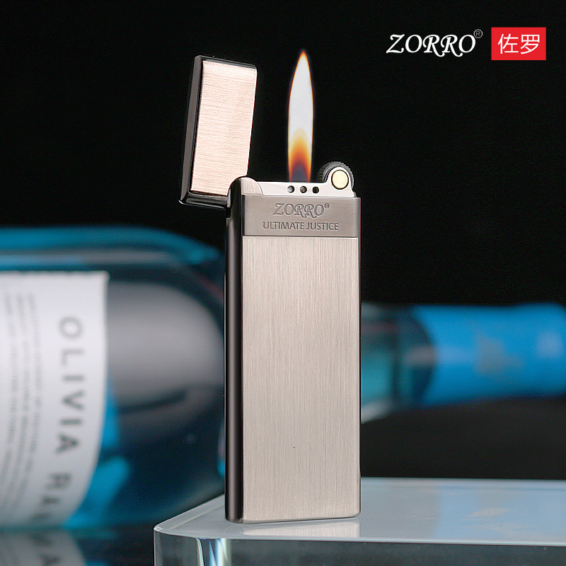 Zorro Z636 Pure Copper Ultra-Thin Direct Ignition Men's Original Flint Compact Mini Windproof Lighter